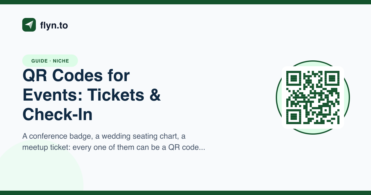 QR Codes for Events: Tickets & Check-In